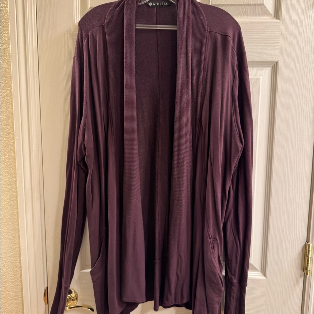 Athleta Plum Knit Cardigan